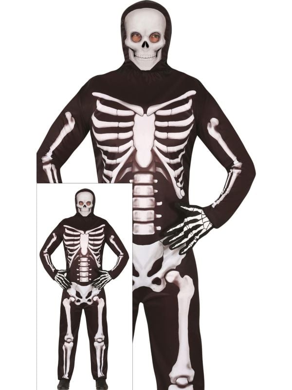 Skeleten pak halloween heren