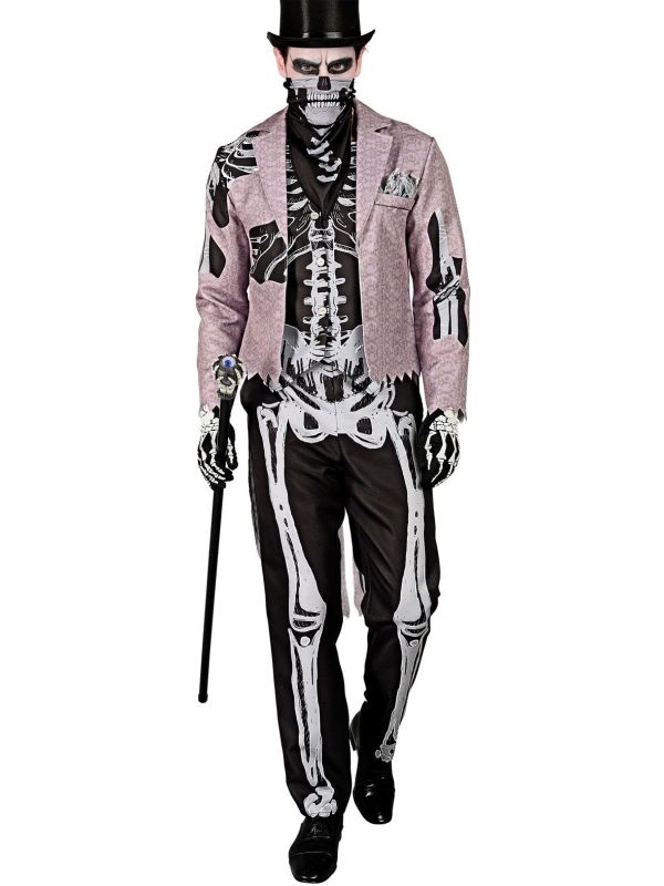 Skeletgroom Pak Mannen Grijs