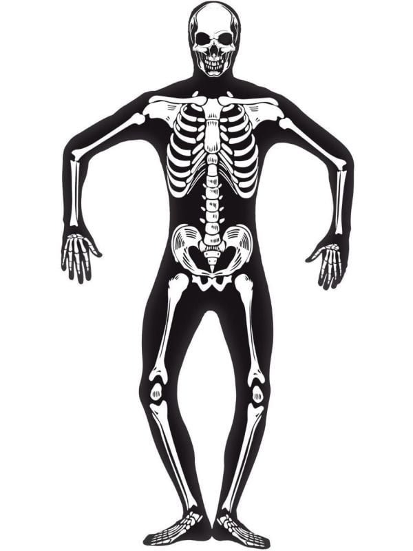 Skeletten morphsuit heren main product photo
