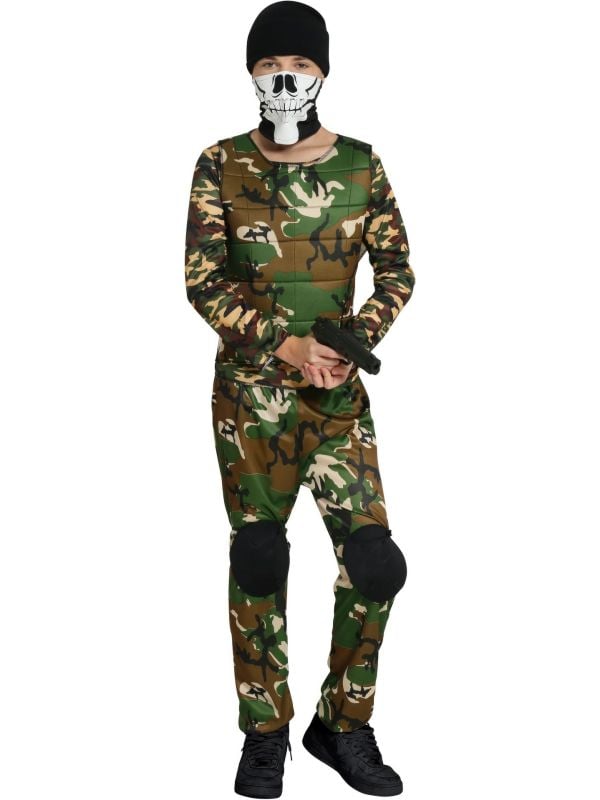 Soldaat Kostuum Jongen Camouflage 14-16 Jaar