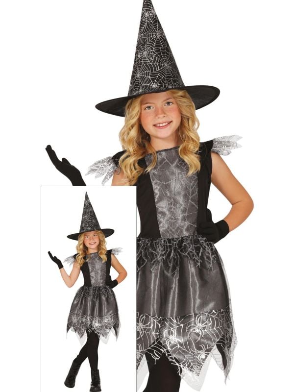 Spinnenweb prinses jurk halloween kind