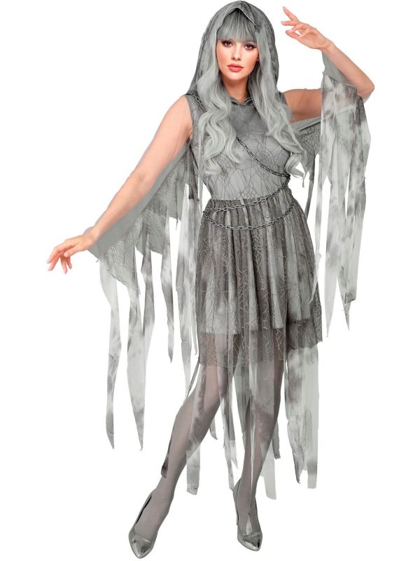 Spook Jurk Grijs Dames