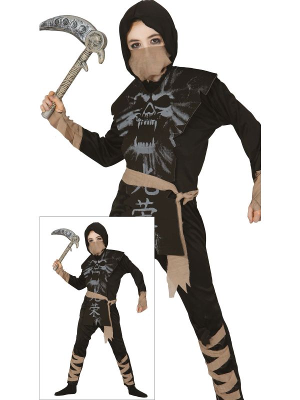 Spook ninja kostuum halloween kind
