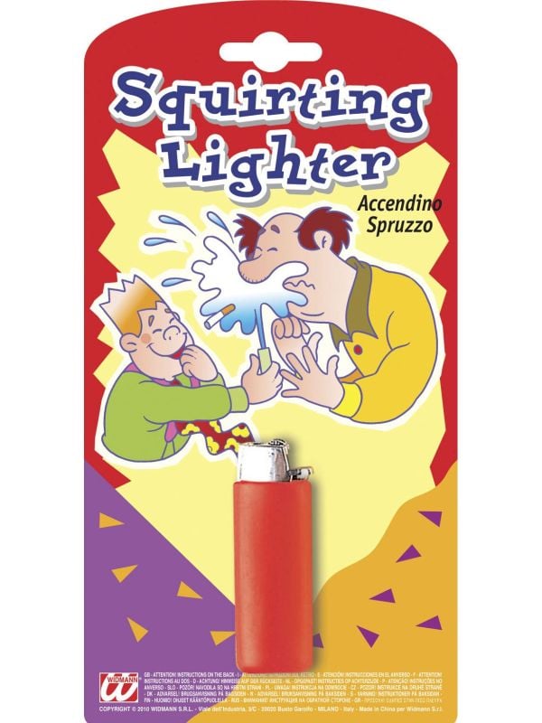 Spuitende nep aansteker