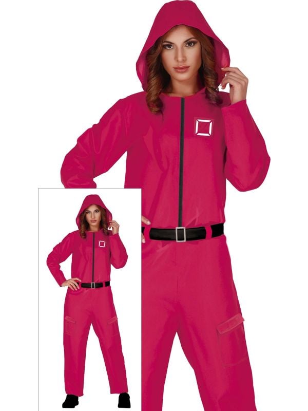 Squid Game bewaker pak roze vrouwen