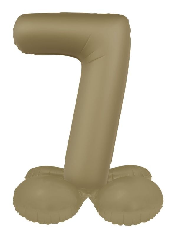 Staande Folieballon Cijfer 7 Sterrenlicht Goud 72cm main product photo