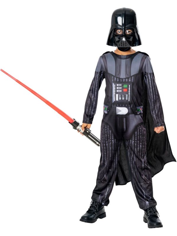 Star Wars Darth Vader Outfit Jongens met Lightsaber
