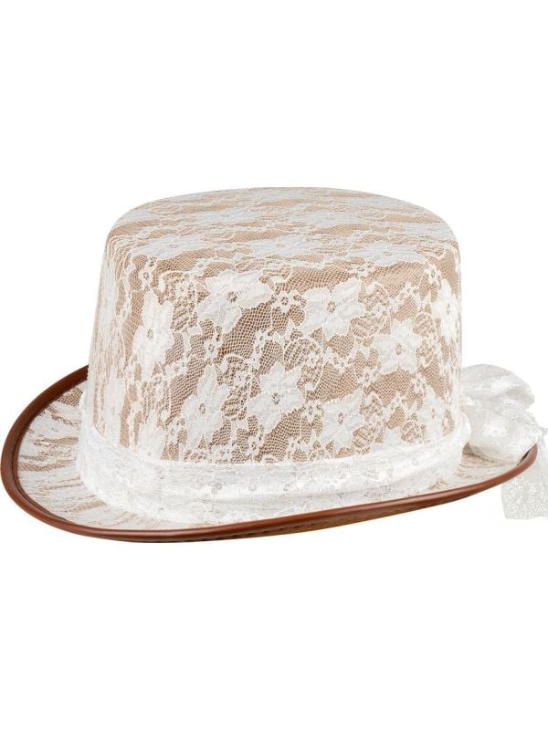 Steampunk hoed met kant dames main product photo