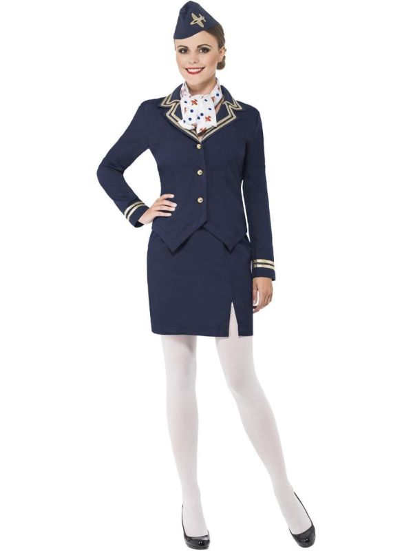 Stewardess jurkje blauw main product photo