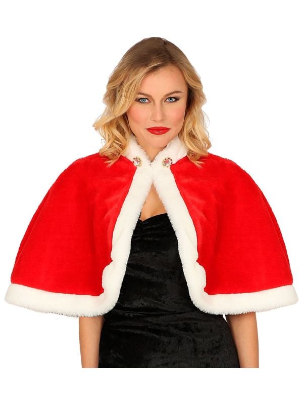 Stola kerstvrouw luxe rood