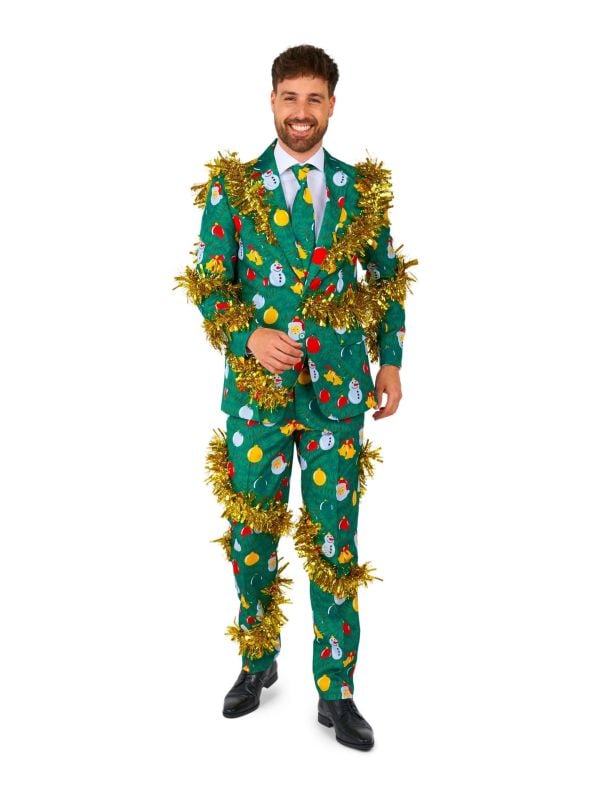 Suitmeister Men's Pak Gouden Slinger Christmas Decoratie Groen