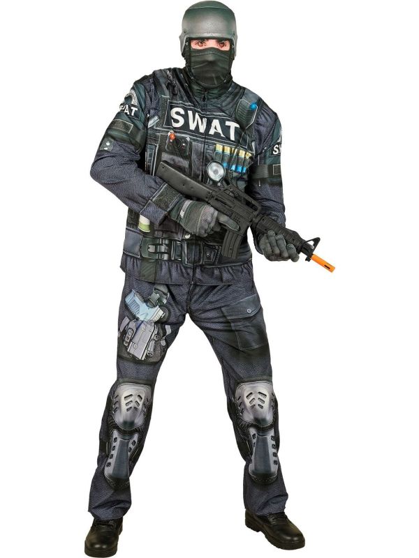 Swat Politie Gemaskerde Outfit Mannen