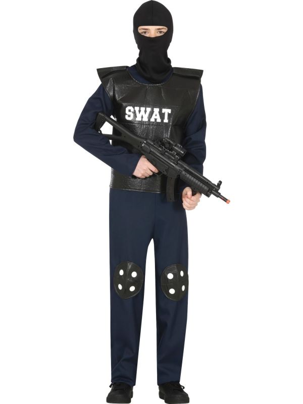 Swat Uitrusting Kostuum Jongens 14-16 Jaar