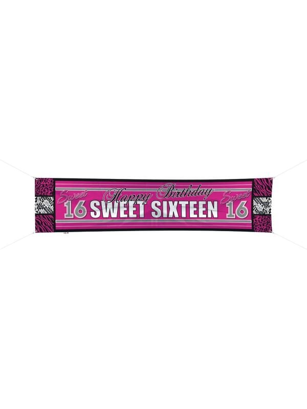 Sweet 16 verjaardag spandoek 180cm