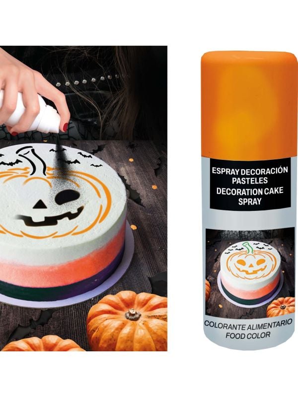 Taart decoratiespray oranje 100 ml