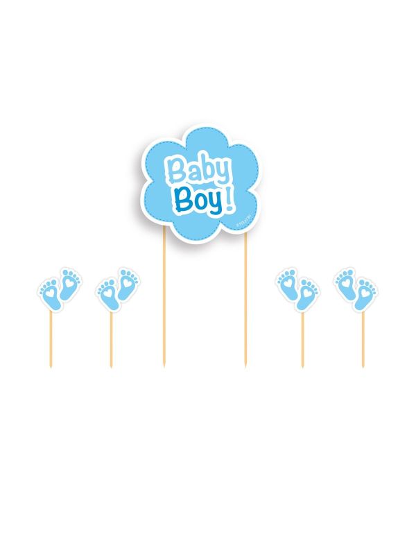 Taartdecoratie geboorte babyshower jongen