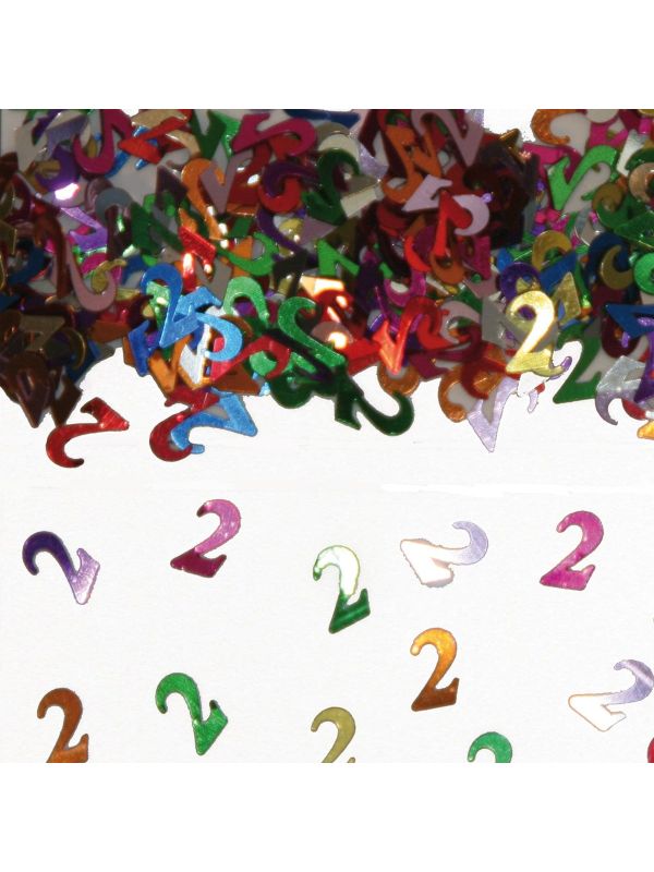 Tafeldecoratie 2 jaar verjaardag kleurrijk