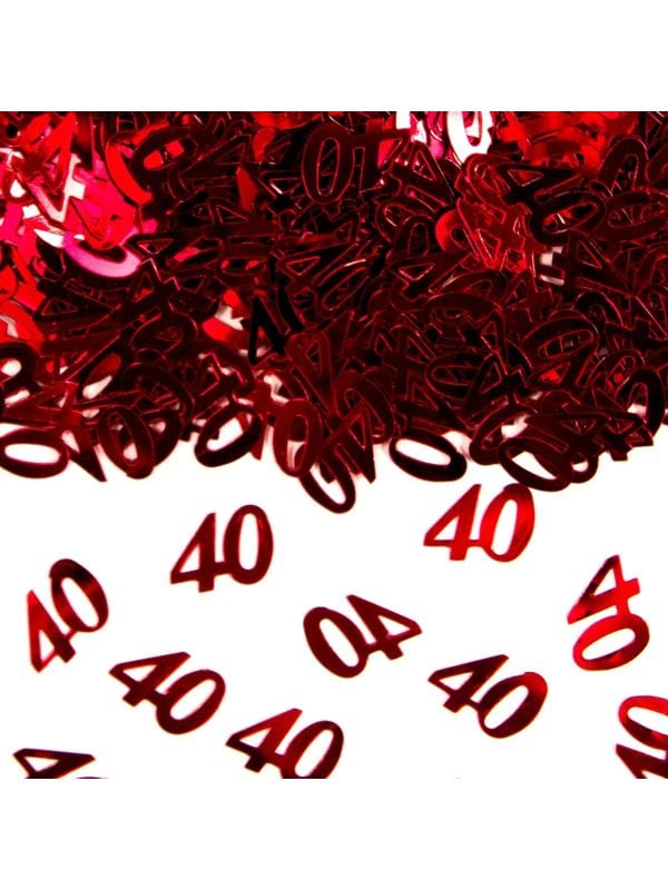 Tafeldecoratie 40 jaar jubileum rood