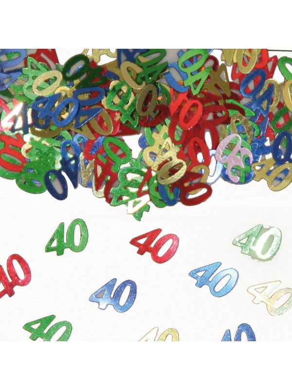 Tafeldecoratie 40 jaar verjaardag kleurrijk