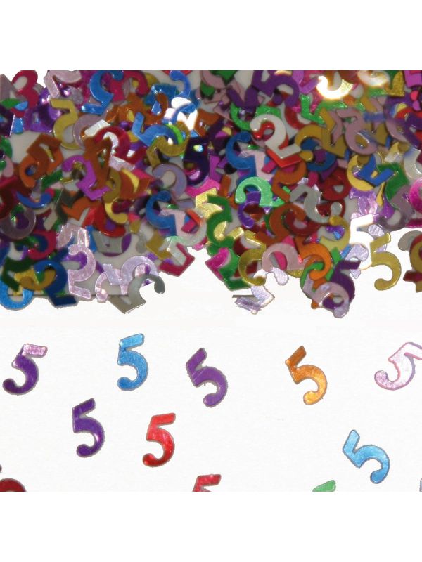 Tafeldecoratie 5 jaar verjaardag kleurrijk