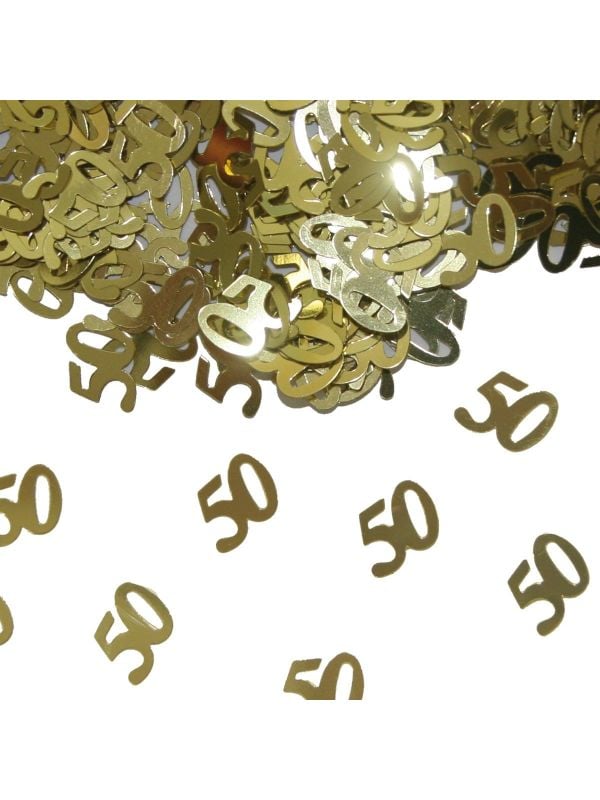 Tafeldecoratie 50 jaar jubileum goud