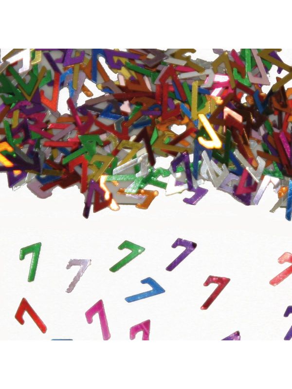 Tafeldecoratie 7 jaar verjaardag kleurrijk
