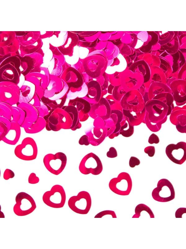 Tafeldecoratie hartjes liefde roze