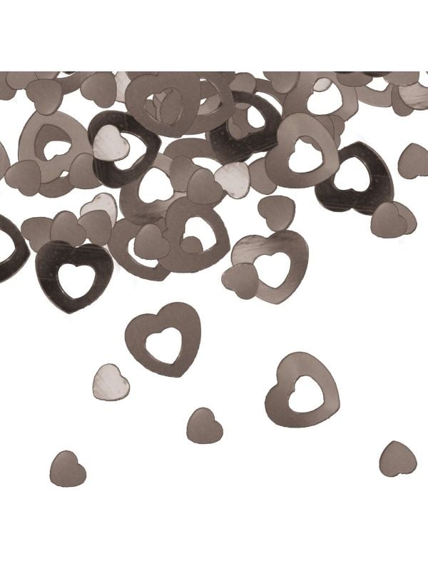 Tafeldecoratie liefde hartjes zilver
