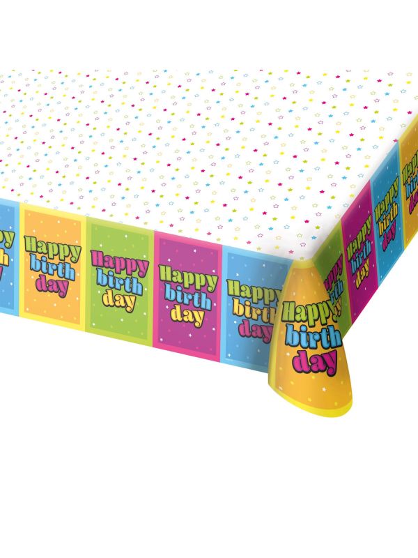 Tafelkleed happy birthday sterren