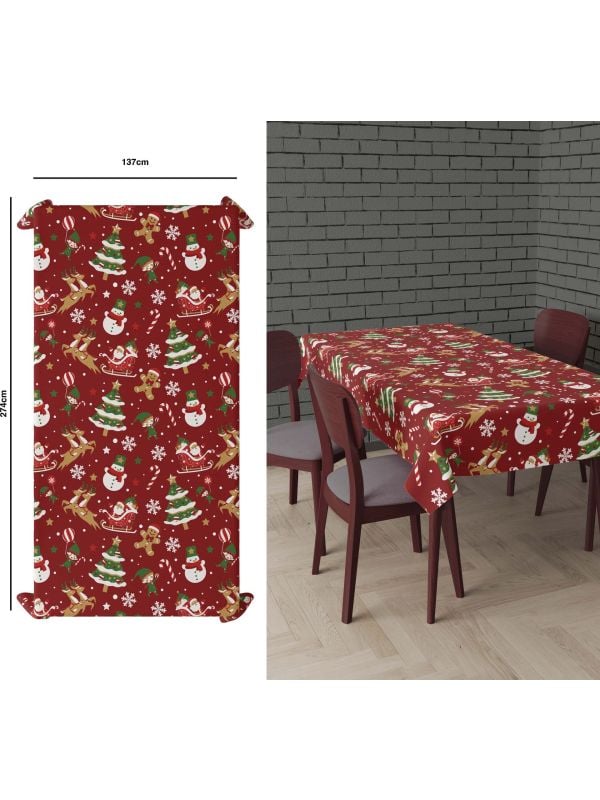 Tafelkleed kerstmis klassieke figuren