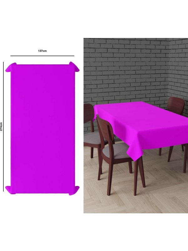 Tafelkleed neon fuchsia 137 x 274 cm main product photo