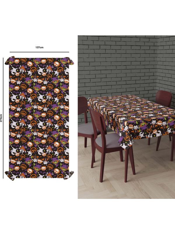 Tafelkleed vrolijke halloween monsters 137 x 274 cm