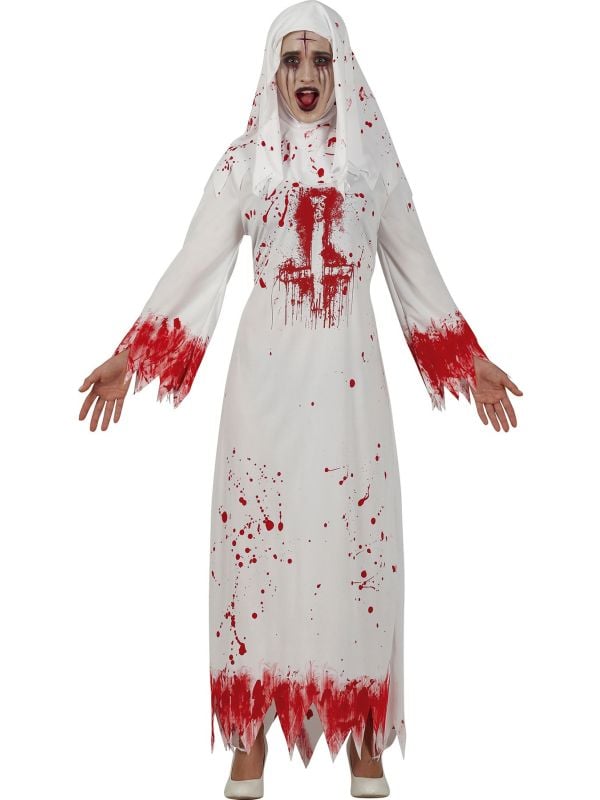 The Nun bebloede jurk met kap