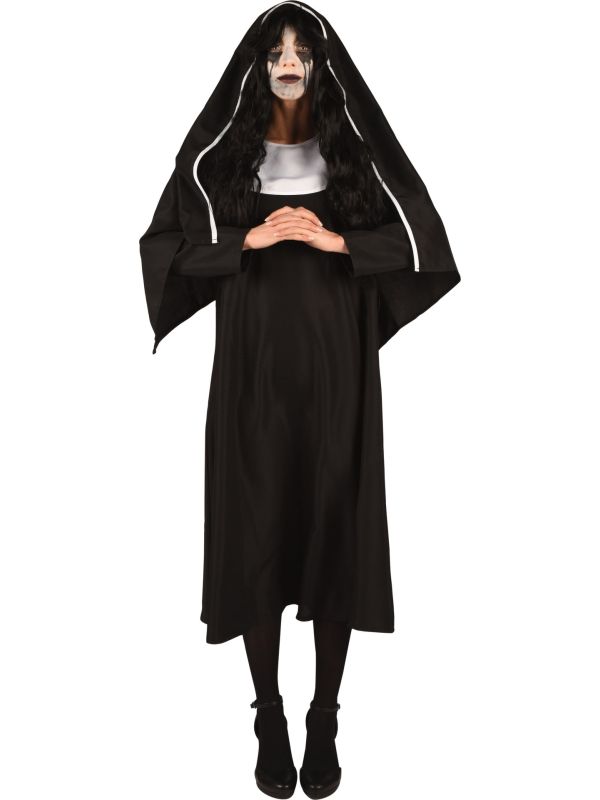 The Nun Jurk Dames Zwart Halloween