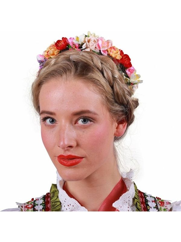Tiroler Bloemen Haarband Multicolor Dames Oktoberfest