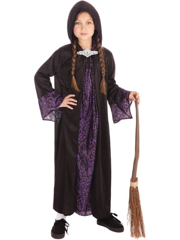 Tovenaar Zwart Paars Gewaad Kinderen