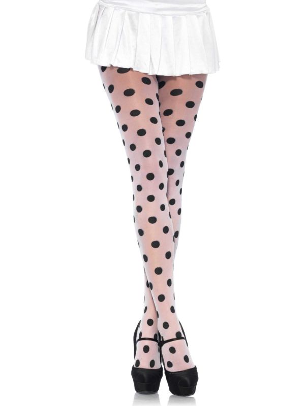 Transparante zwarte stippen panty main product photo