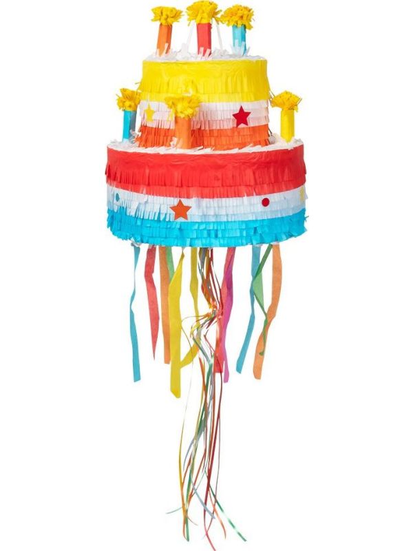 Trekpiñata Verjaardagstaart 31cm