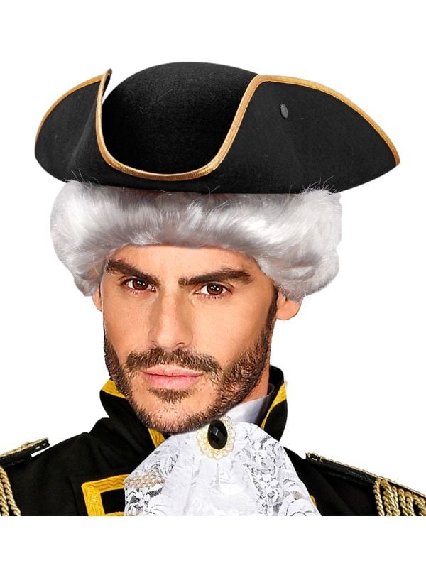Tricorn hoed zwart