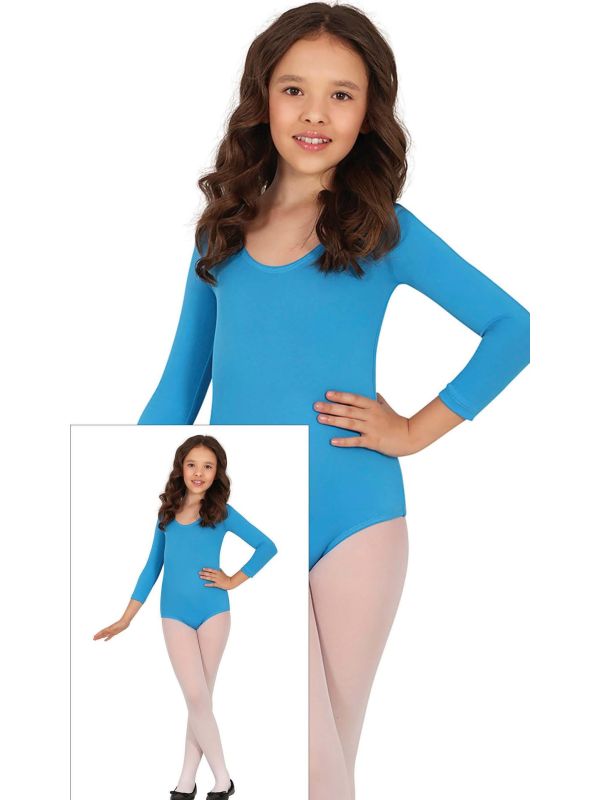 Turquoise Lange Mouwen Turnpakje Kind