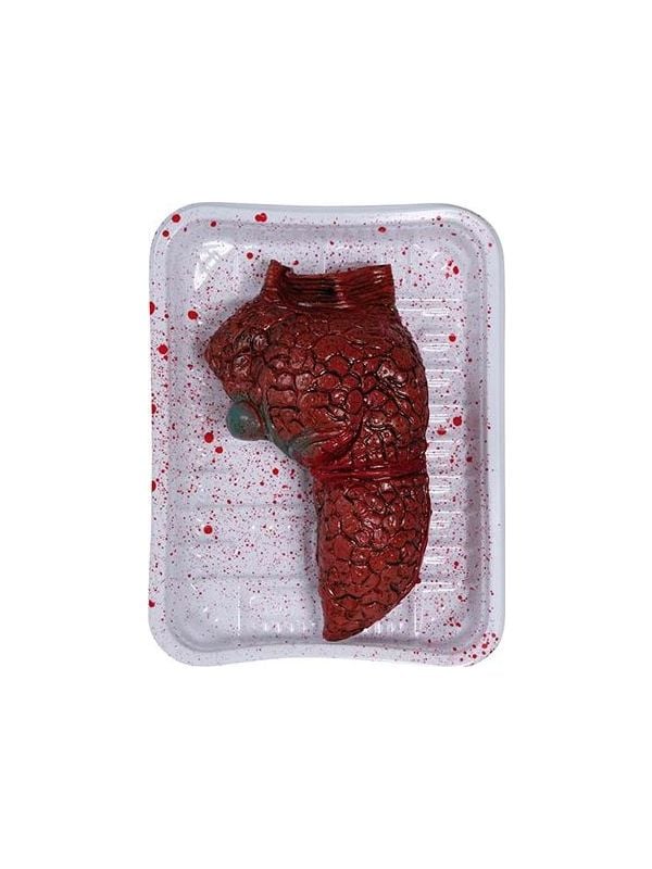 Uitgesneden nep long op dienblad halloween 20 cm main product photo