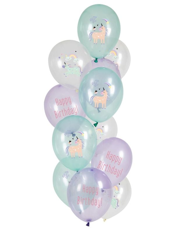 Unicorn & Rainbow verjaardag ballonnen