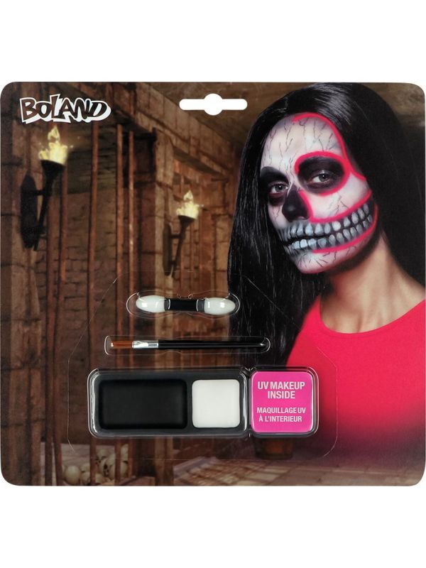 UV Schminkset skull Halloween