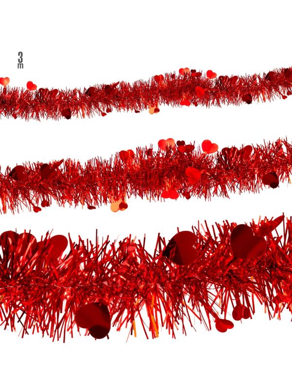 Valentijnsdag Rode Tinsel Slinger