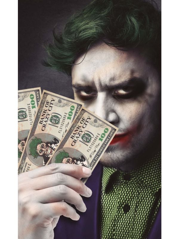 Valse bankbiljetten The Joker 6 x 15 cm