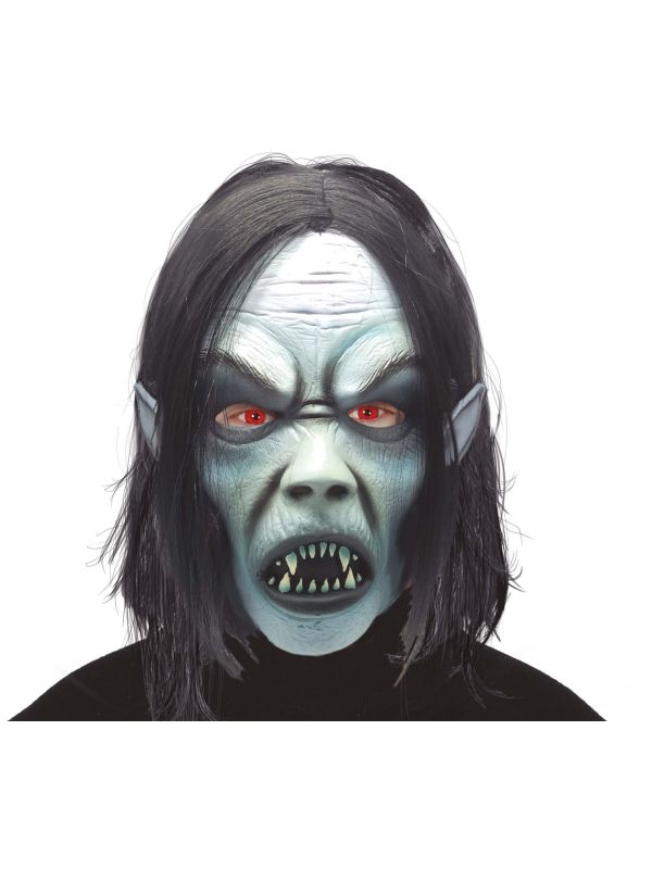 Vampier masker met haar latex halloween main product photo
