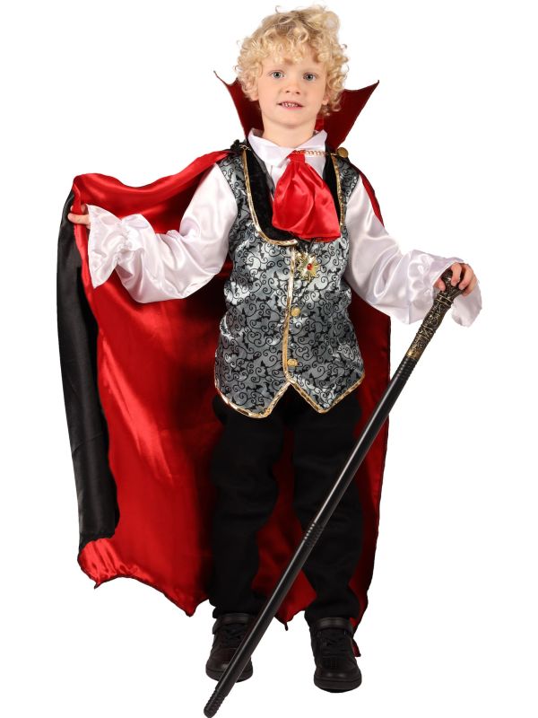 Vampier Pak Jongens Zwart Rood Halloween