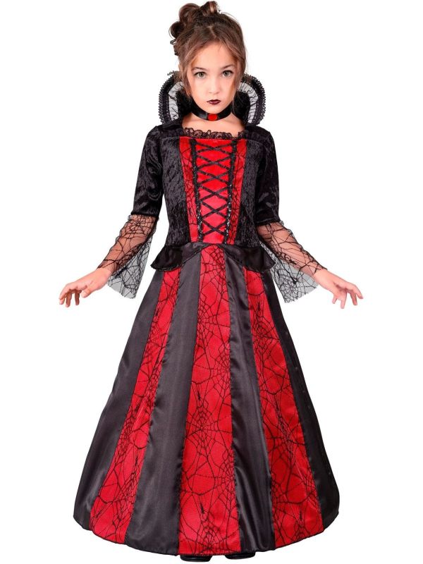 Vampieren Jurk Zwart Rood Meisjes