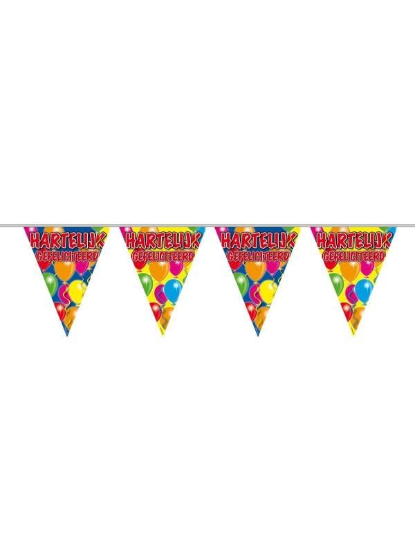 Verjaardag balloons vlaggenlijn 10 meter