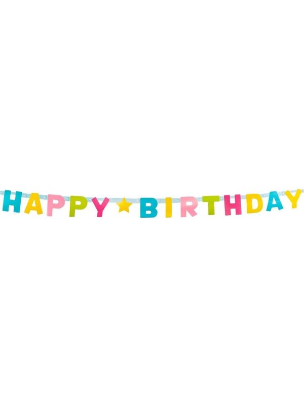 Verjaardag letterslinger happy birthday